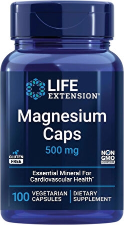 Life Extension Magnesium 500 mg Magnesium Oxide Citrate and Succinate 100 Veg Caps