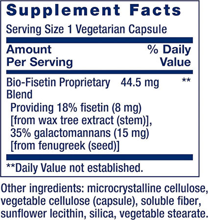 Life Extension Bio Fisetin Fenugreek Seed Cellular Health Brain Cognitive Health 30 Caps