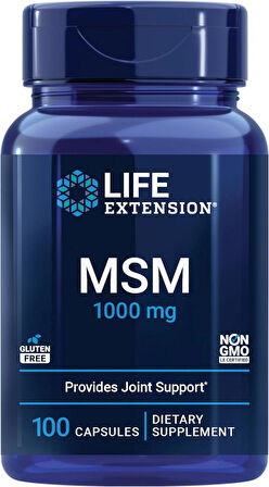 Life Extension MSM 1000 mg methylsulfonylmethane Joints antioxidant Support 100 Caps