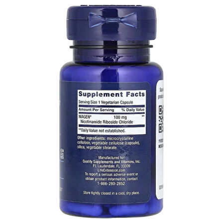 Life Extension NAD+ Cell Regenerator Brain & Cognitive 100 mg 30 Vegetarian Caps