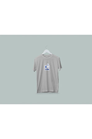 Makiteks Penye Kadın Erkek Yetişkin Baskılı Beyaz Gri Siyah Tshirt Like Logo