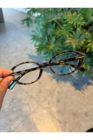 Lille Oval Elips Trend Model Mavi Işık Korumalı Gözlük 58 18 145