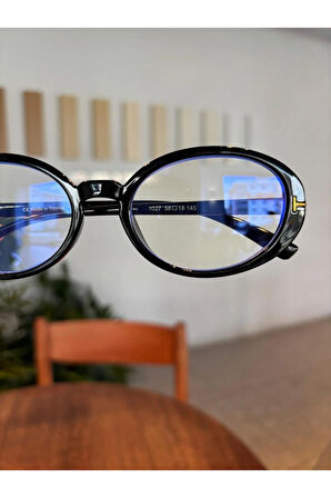 Lille Oval Elips Trend Model Mavi Işık Korumalı Gözlük 58 18 145
