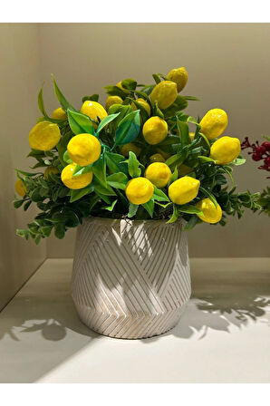 Yapay Limonlu Beton Vazo