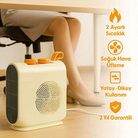 Lina 2000W Elektrikli Isıtıcı – Fanlı, Termostatlı, Termik Kesicili, Soğuk ve Sıcak Hava Üfleme 