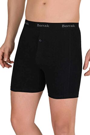 Erkek Elestan Licralı Düğmeli Uzun Boxer 3 Adet