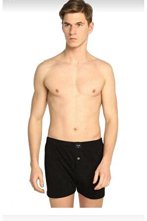 0117 Erkek Penye Düz Boxer 3 Adet