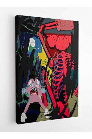 Kaws Art Dekorasyon Kanvas Tablo
