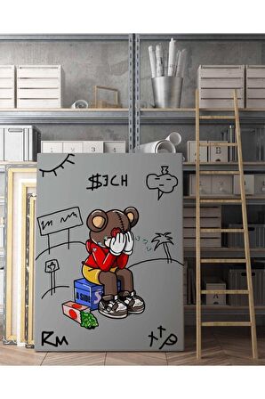 Kaws Robotik Duvar Dekorasyon Kanvas Tablo