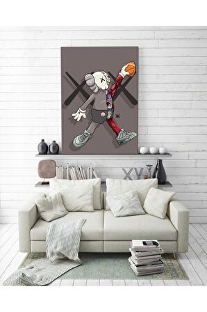 Kaws Basketball Duvar Dekorasyon Kanvas Tablo