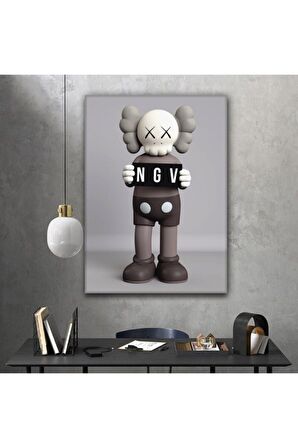 Kaws Ngv Duvar Dekorasyonu Kanvas Tablo