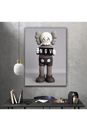 Kaws Ngv Duvar Dekorasyonu Kanvas Tablo