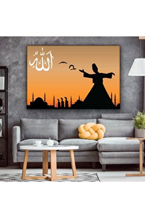 Mevlana Dansı Kanvas Tablo