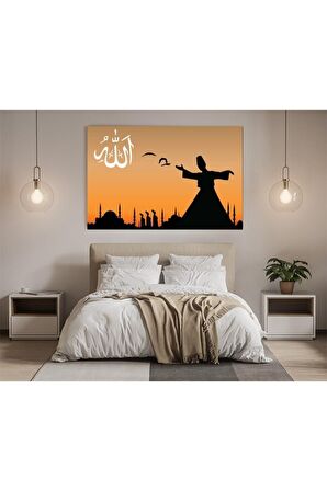 Mevlana Dansı Kanvas Tablo