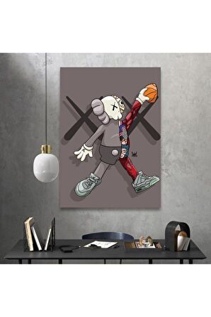 Kaws Basketball Duvar Dekorasyon Kanvas Tablo