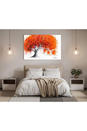 Turuncu Ağaç Ashvin-harrison Sanat Eseri Kanvas Tablo
