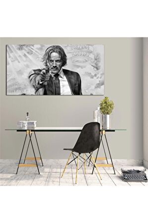 Gri John Wick Kanvas Tablo