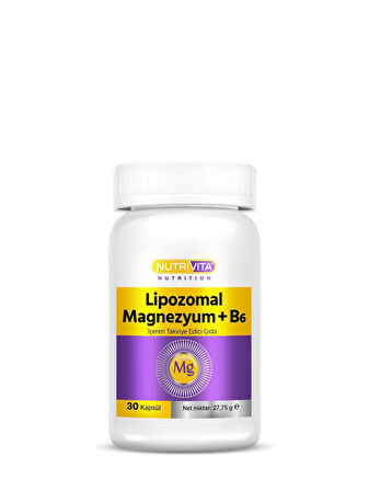 Nutrivita Nutrition Lipozomal Magnezyum + B6 Vitamin 30 Kapsül