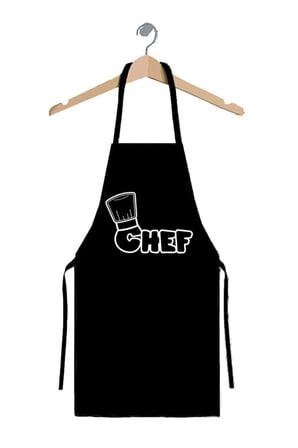 Mutfak Önlüğü Kalın Duck Kumaş Chef Baskılı Mutfak Önlüğü