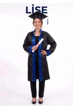 Unisex Lise Mezuniyet Kep Cübbesi Takımı
