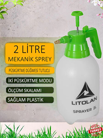 2 lt Mekanik püskürtücü standart, ilaçlama pompası