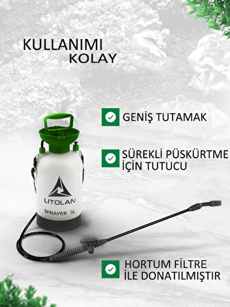 3 lt Şarjlı püskürtücü standart, sulama, ilaçlama pompası