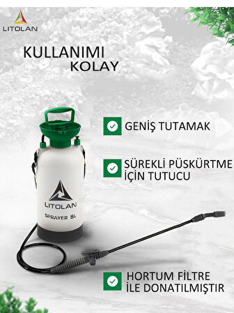 5 lt Mekanik püskürtücü standart, ilaçlama pompası