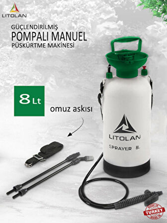 8 lt Mekanik püskürtücü standart, ilaçlama pompası