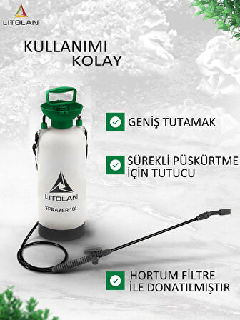 10 lt Mekanik püskürtücü standart, ilaçlama pompası