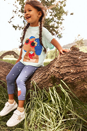 Next Baby Mavi Köpek Desenli Kısa Kollu Alt Üst Takım