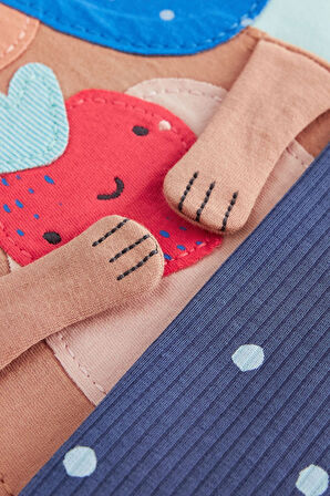 Next Baby Mavi Köpek Desenli Kısa Kollu Alt Üst Takım