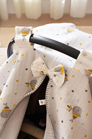 lizayn home %100 Pamuklu Çift Taraflı Müslin Puset Örtüsü