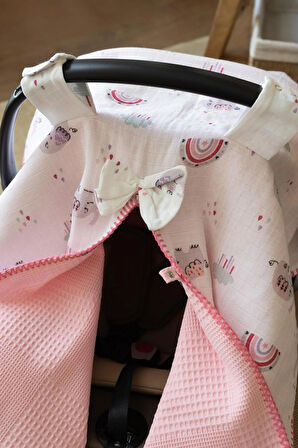 lizayn home %100 Pamuklu Çift Taraflı Müslin Puset Örtüsü