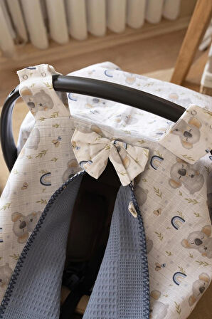 lizayn home %100 Pamuklu Çift Taraflı Müslin Puset Örtüsü