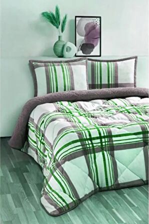 Comforter Çift Kişilik Yorgan Set Wera Yeşil