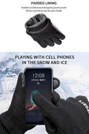 Polar Eldiven Soğuk Hava Dokunmatik Kışlık Spor Motosiklet Asker Taktik Kar Eldiveni