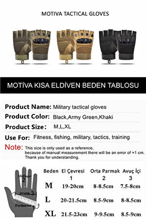 511 Model Taktik Combat Motosiklet Operasyon Outdoor Sport Korumalı Yarım Parmaksız Eldiven