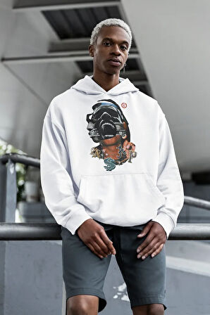 Travis Scott Rapper Baskılı Unisex Oversize Hoodie