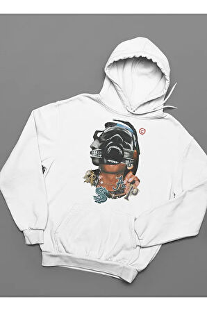 Travis Scott Rapper Baskılı Unisex Oversize Hoodie