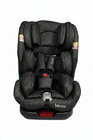 locos 0-36 kg 360 Derece Dönebilen İsofixli Çocuk Oto Koltuğu Siyah