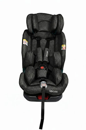 locos 0-36 kg 360 Derece Dönebilen İsofixli Çocuk Oto Koltuğu Siyah