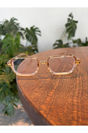 Lodin Geometrik Köşeli Mavi Işık korumalı Gözlük | 50 Ekartman | Cam değişmeye Uygun
