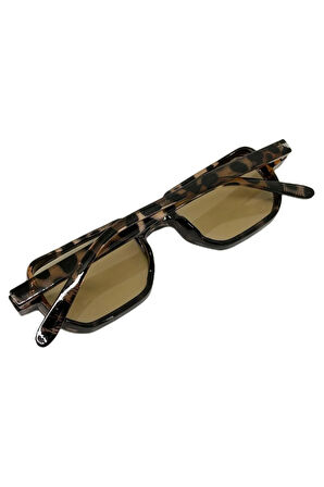 Lodin Leopar Açık Kahverengi Camlı Güneş Gözlüğü Unisex 2025 Yeni Sezon