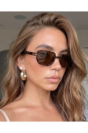 Lodin Leopar Çerçeveli Kahverengi camlı Trend Güneş Gözlüğü Unisex Kadın Erkek Gözlük