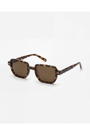 Lodin Leopar Çerçeveli Kahverengi camlı Trend Güneş Gözlüğü Unisex Kadın Erkek Gözlük