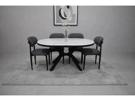  LOFT YUVARLAK AÇILIR MUTFAK MASA SANDALYE SETİ