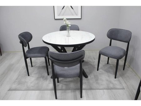  LOFT YUVARLAK AÇILIR MUTFAK MASA SANDALYE SETİ