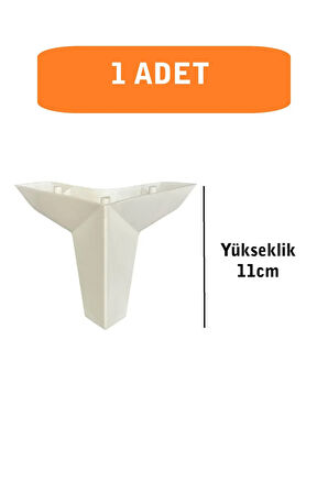Kanepe Koltuk Tv Ünitesi Konsol Yükseltme Loft Model Plastik Ayak 11 Cm Beyaz Renk 1 Adet