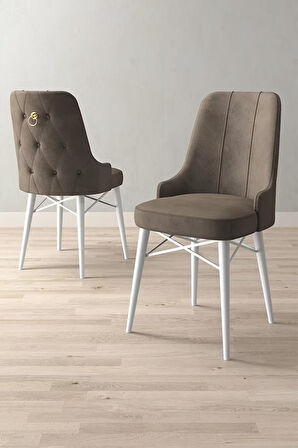 Loft Beyaz 80x132 Açılabilir Mdf Masa Yemek Odası Takımı, Mutfak Takımı 4 Adet Sandalye