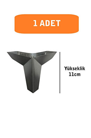 Kanepe Koltuk Tv Ünitesi Konsol Yükseltme Loft Model Plastik Ayak 11 Cm Siyah Renk 1 Adet